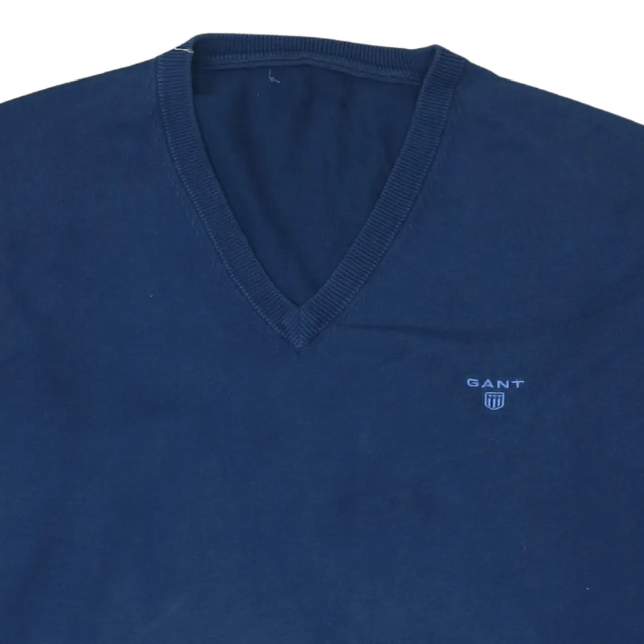 GANT 90's Lightweight V Neck Sweatshirt Large Navy Blue sold by Vintage Club product image thumbnail 3