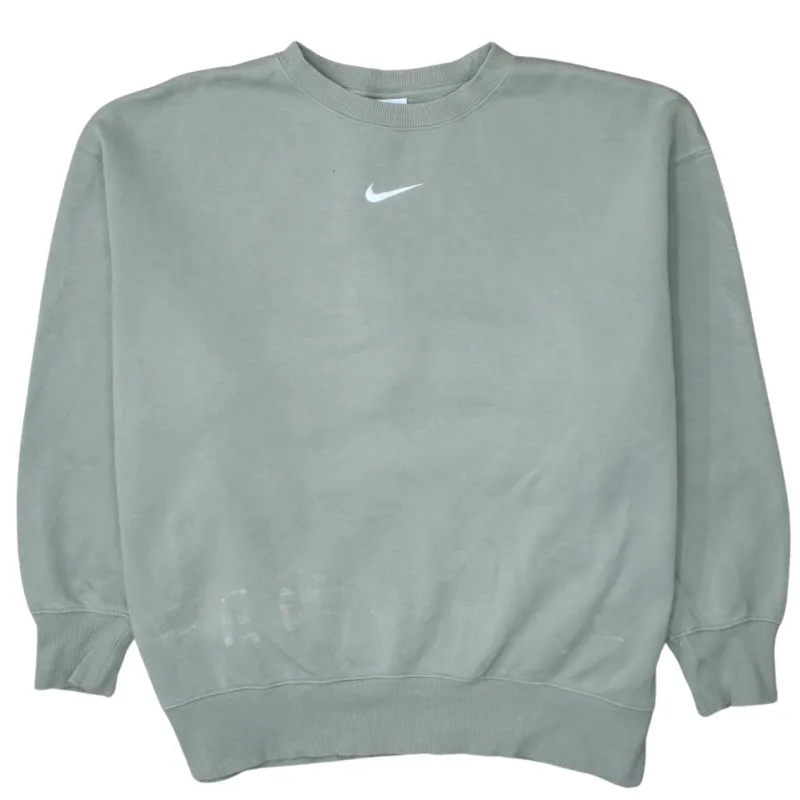 Nike 90's Center Middle Swoosh Crew Neck Sweatshirt Large Green sold by Vintage Club