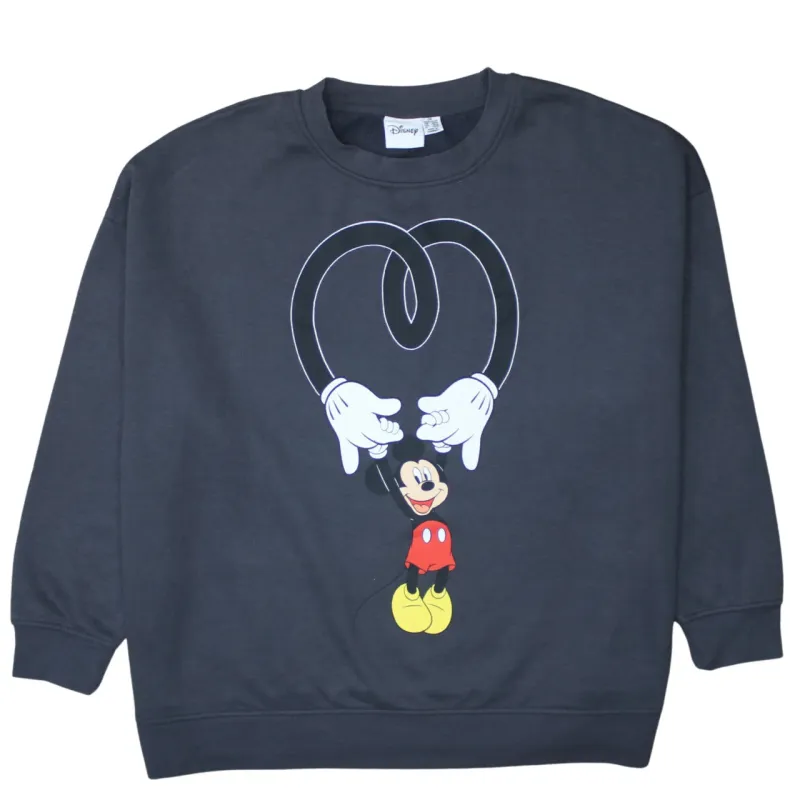 Disney 90's Mickey Mouse Crew Neck Sweatshirt XXLarge (2XL) Black sold by Vintage Club