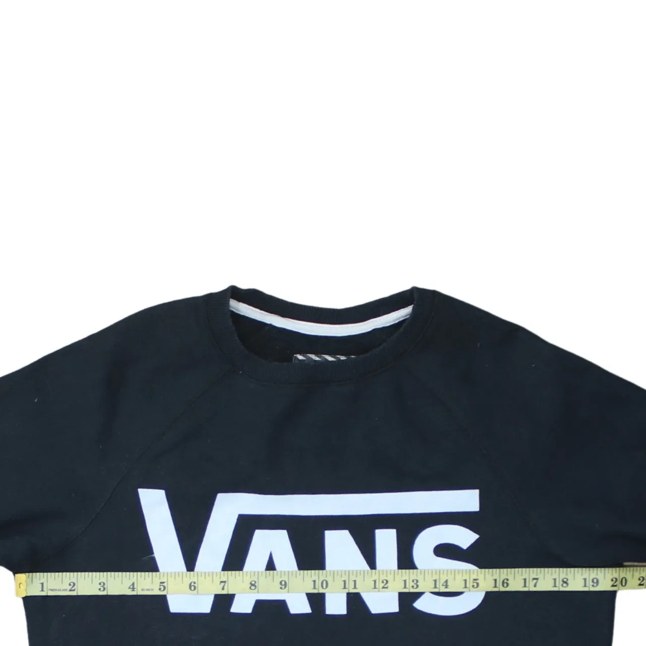 VANS 90's Spellout Crew Neck Sweatshirt XSmall Black sold by Vintage Club product image thumbnail 5
