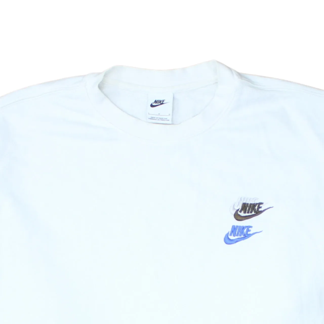 Nike 90's Swoosh Crew Neck Sweatshirt Large White sold by Vintage Club product image thumbnail 3