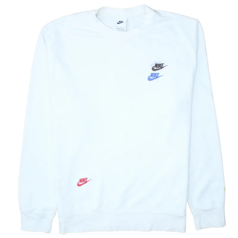 Nike 90's Swoosh Crew Neck Sweatshirt Large White sold by Vintage Club