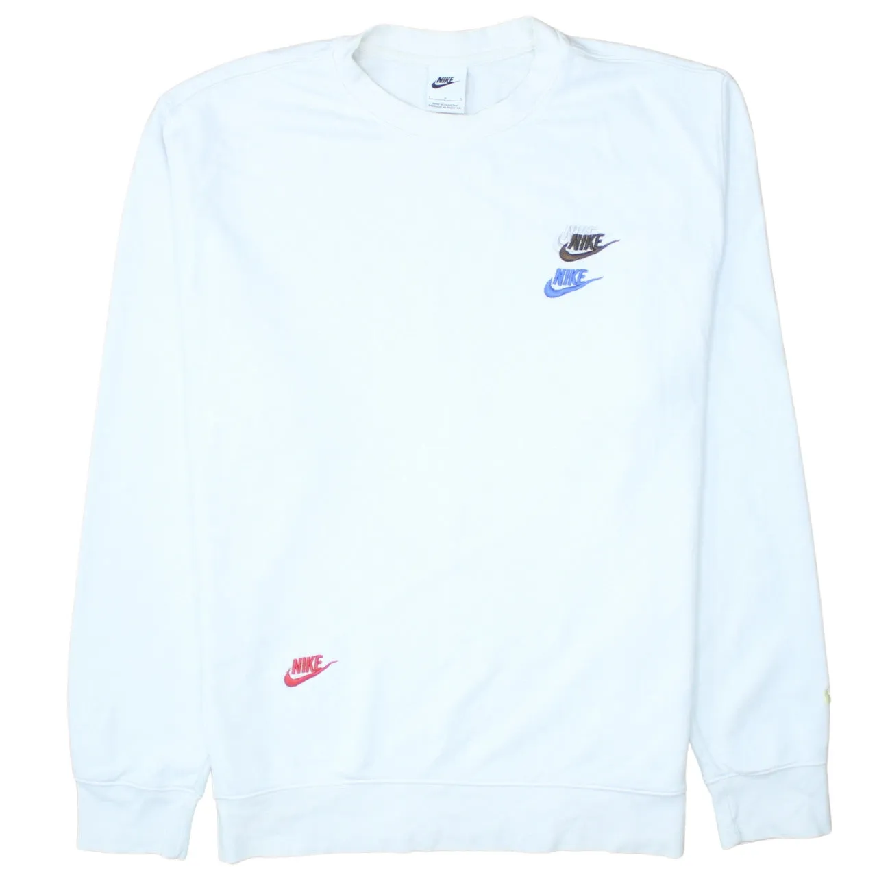 Nike 90's Swoosh Crew Neck Sweatshirt Large White sold by Vintage Club