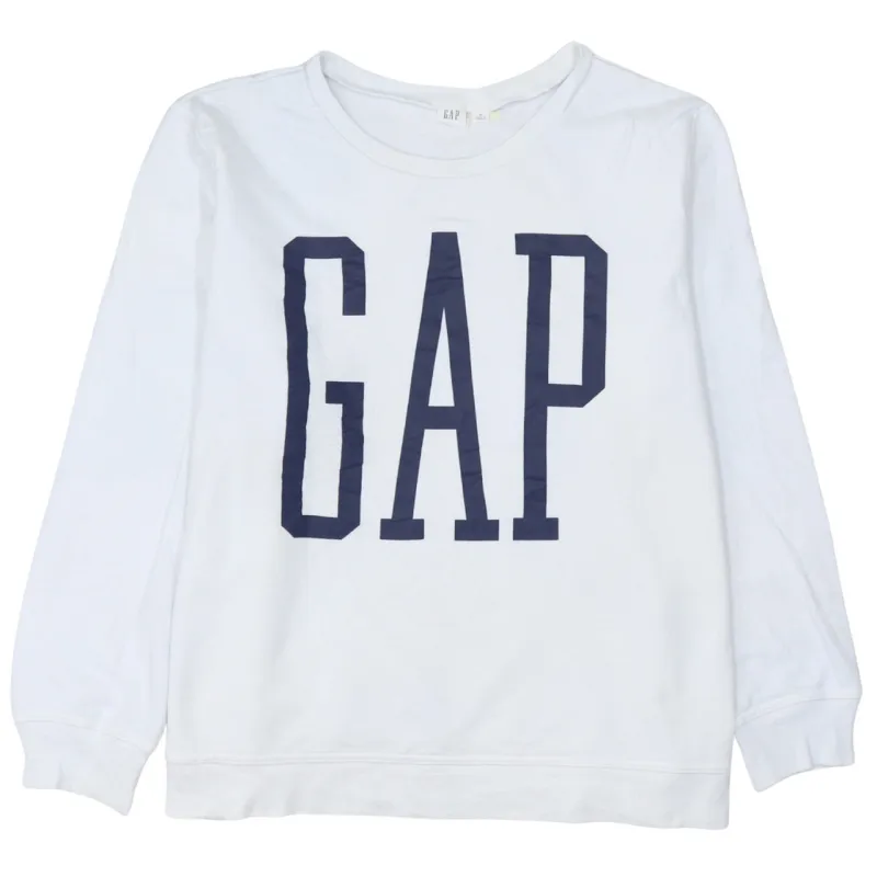 Gap 90's Spellout Crew Neck Sweatshirt XLarge White made by GAP