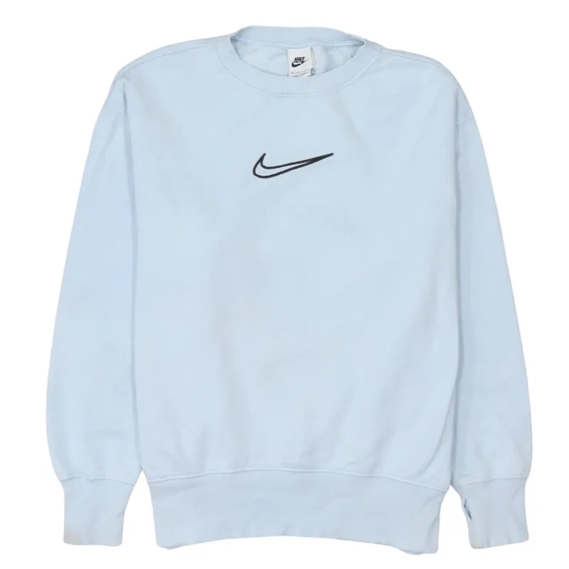 Nike 90's Center Middle Swoosh Crew Neck Sweatshirt XSmall Blue sold by Vintage Club