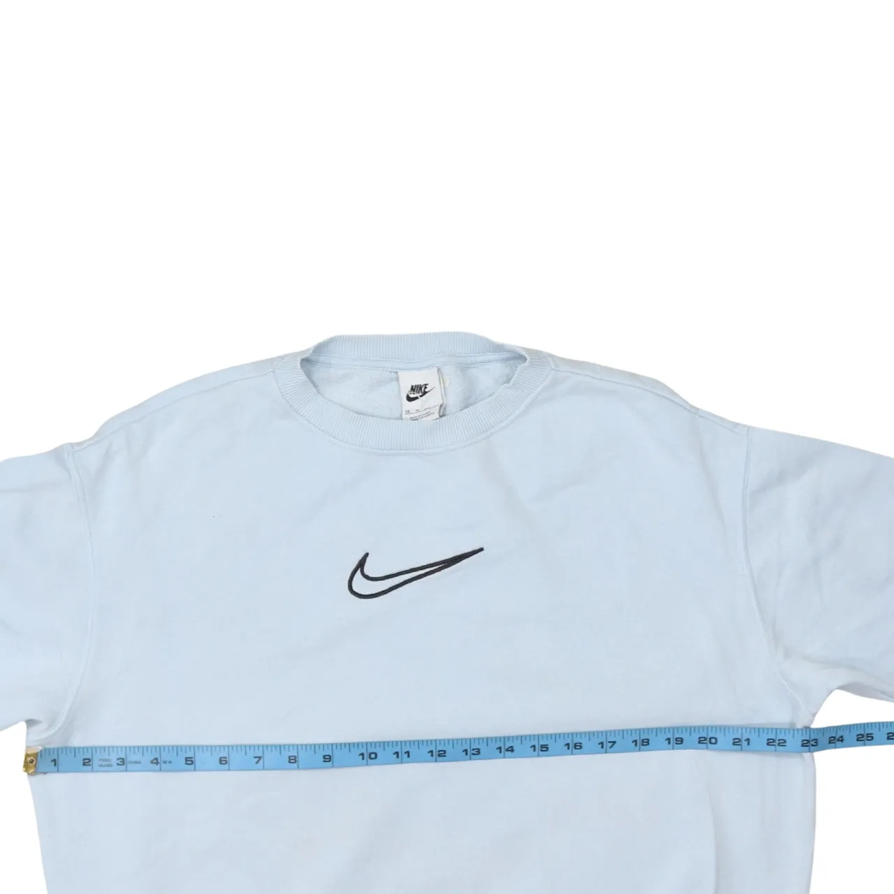 Nike Light Blue Sweatshirt Men's XSmall Embroidered Swoosh Logo Crewneck Pullover Fleece Top sold by Vintage Club product image thumbnail 5