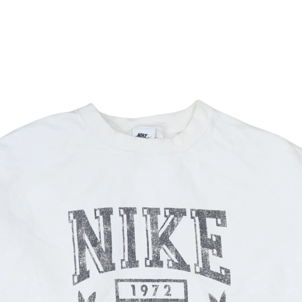 Nike White Sweatshirt Men's Small Oregon 1972 Crest Printed Logo Crewneck Pullover sold by Vintage Club product image thumbnail 3