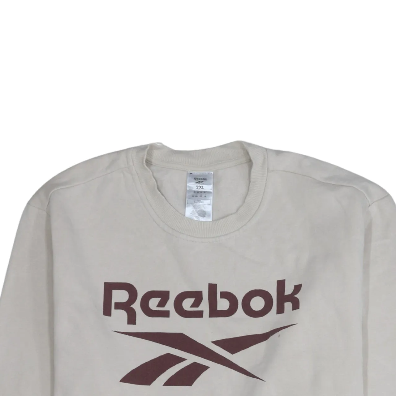 Reebok 90's Spellout Crew Neck Sweatshirt XXLarge (2XL) Beige Cream sold by Vintage Club product image thumbnail 3