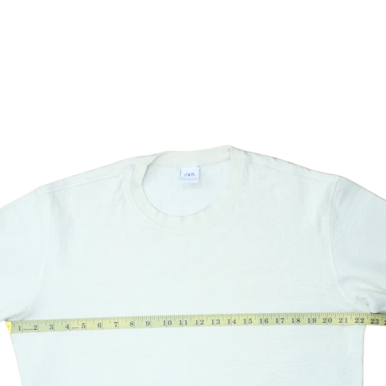 Zara 90's Plain Crew Neck Sweatshirt Small White sold by Vintage Club product image thumbnail 5