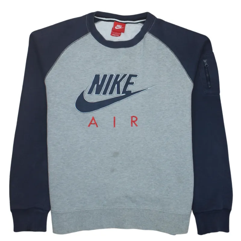 Nike 90's Center Middle Swoosh Crew Neck Sweatshirt Large Grey sold by Vintage Club