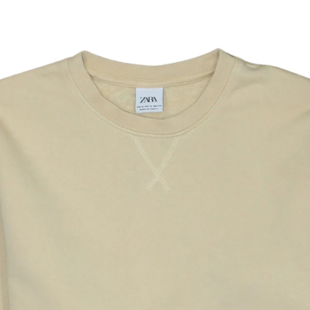 Zara 90's Plain Crew Neck Sweatshirt Medium Yellow sold by Vintage Club product image thumbnail 3