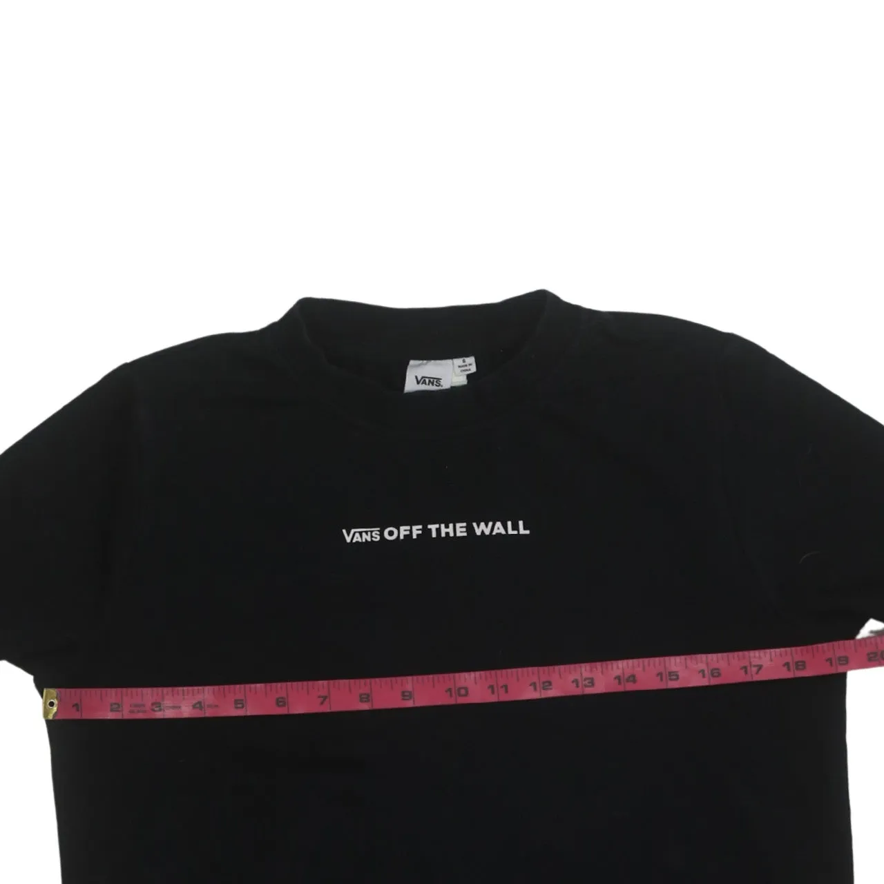 Vans Black Sweatshirt Men's Small Printed Off The Wall Logo Crewneck Pullover Top sold by Vintage Club product image thumbnail 5