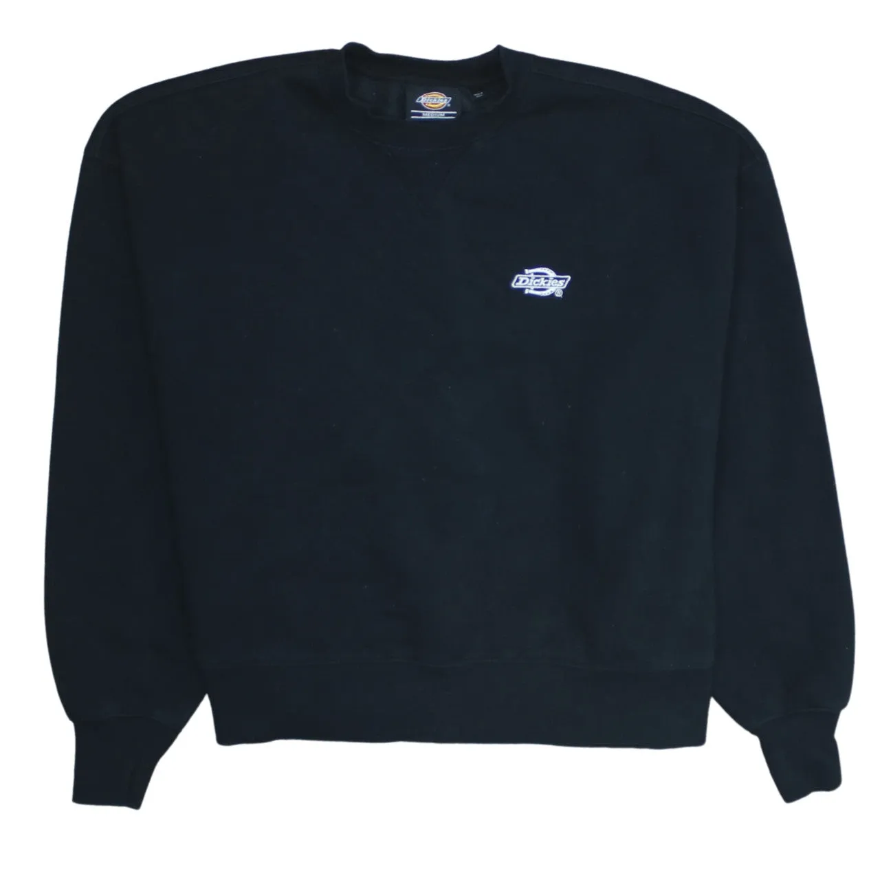 Dickies Black Sweatshirt Men's Medium Embroidered Chest Logo Crewneck Pullover Fleece Top sold by Vintage Club
