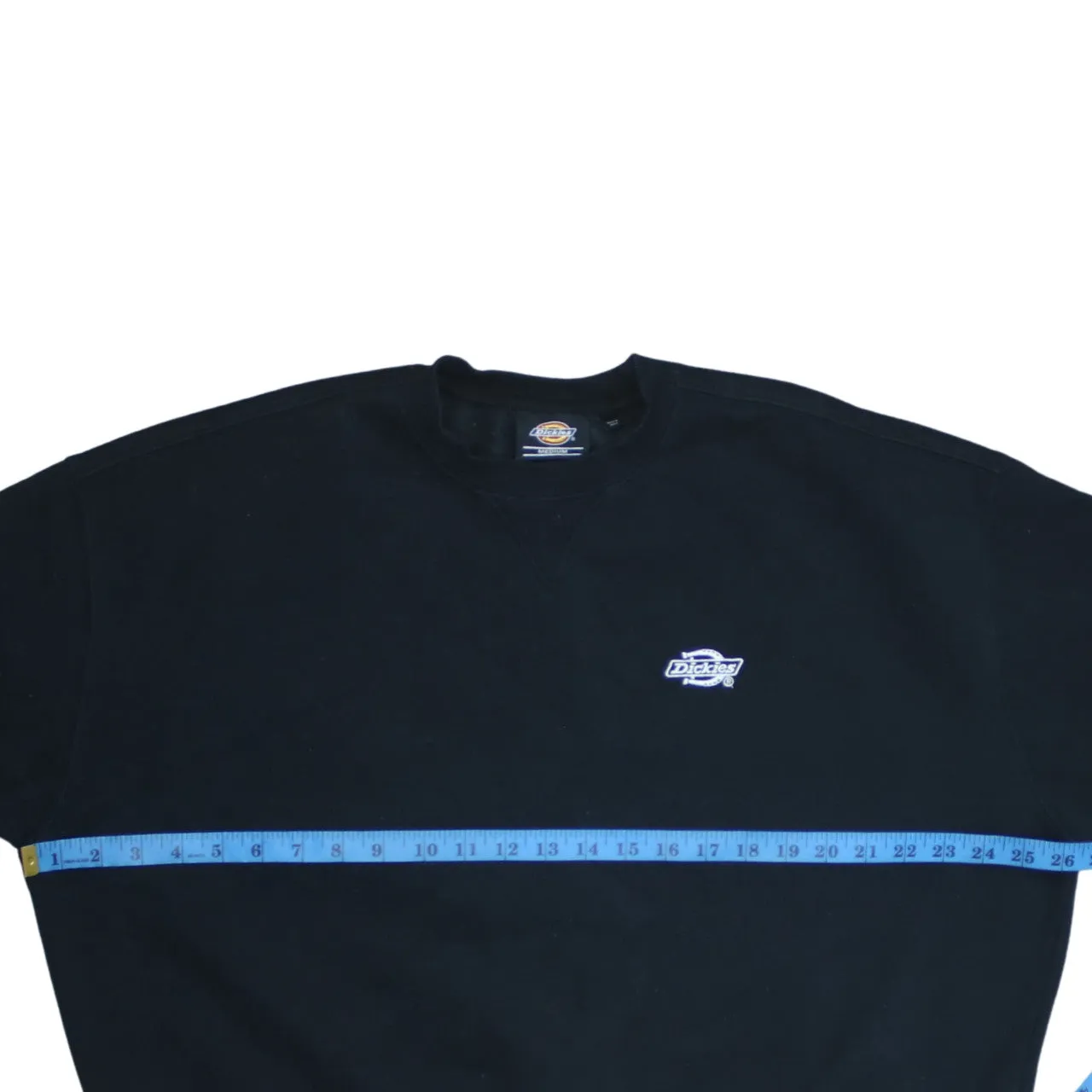 Dickies Black Sweatshirt Men's Medium Embroidered Chest Logo Crewneck Pullover Fleece Top sold by Vintage Club product image thumbnail 5