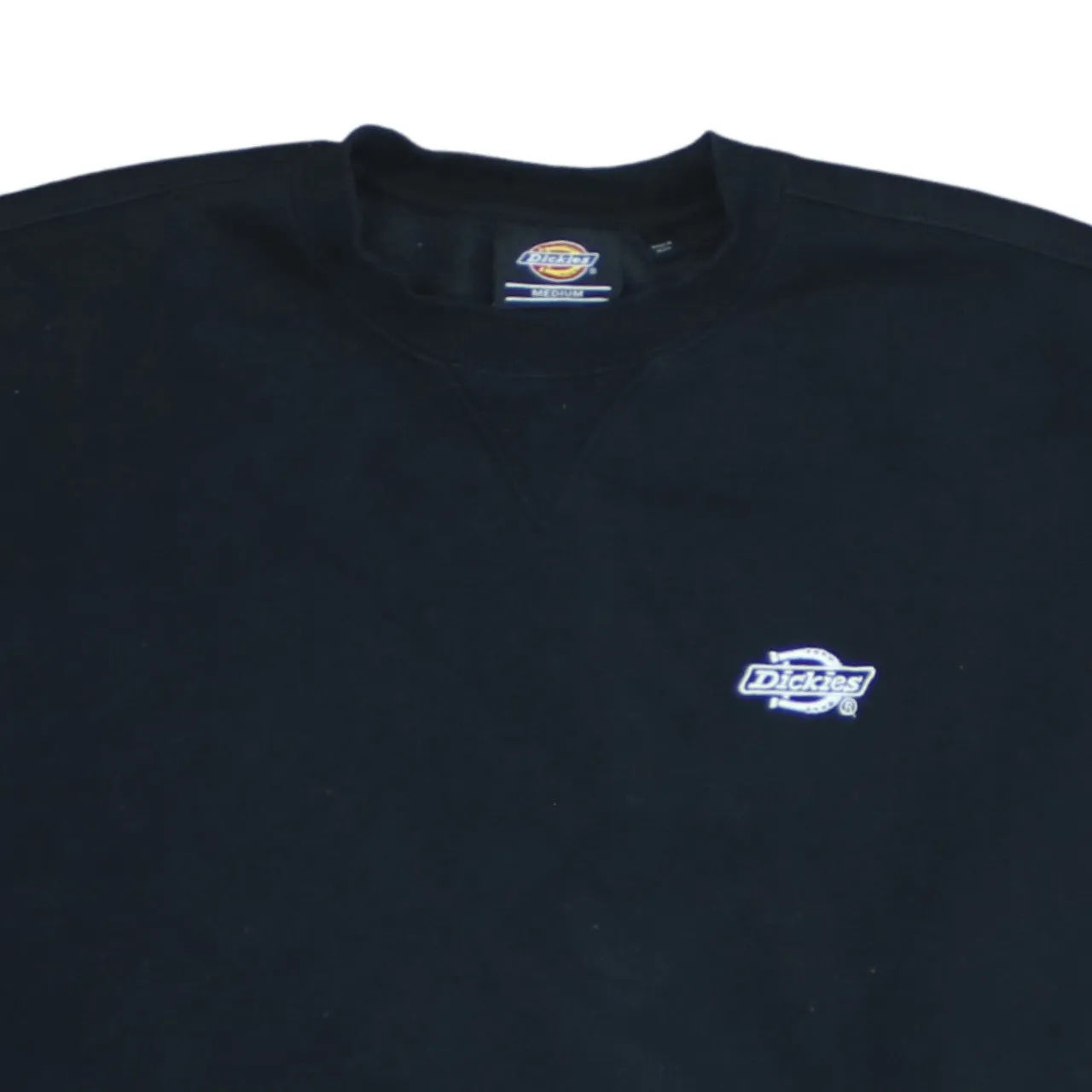 Dickies Black Sweatshirt Men's Medium Embroidered Chest Logo Crewneck Pullover Fleece Top sold by Vintage Club product image thumbnail 3