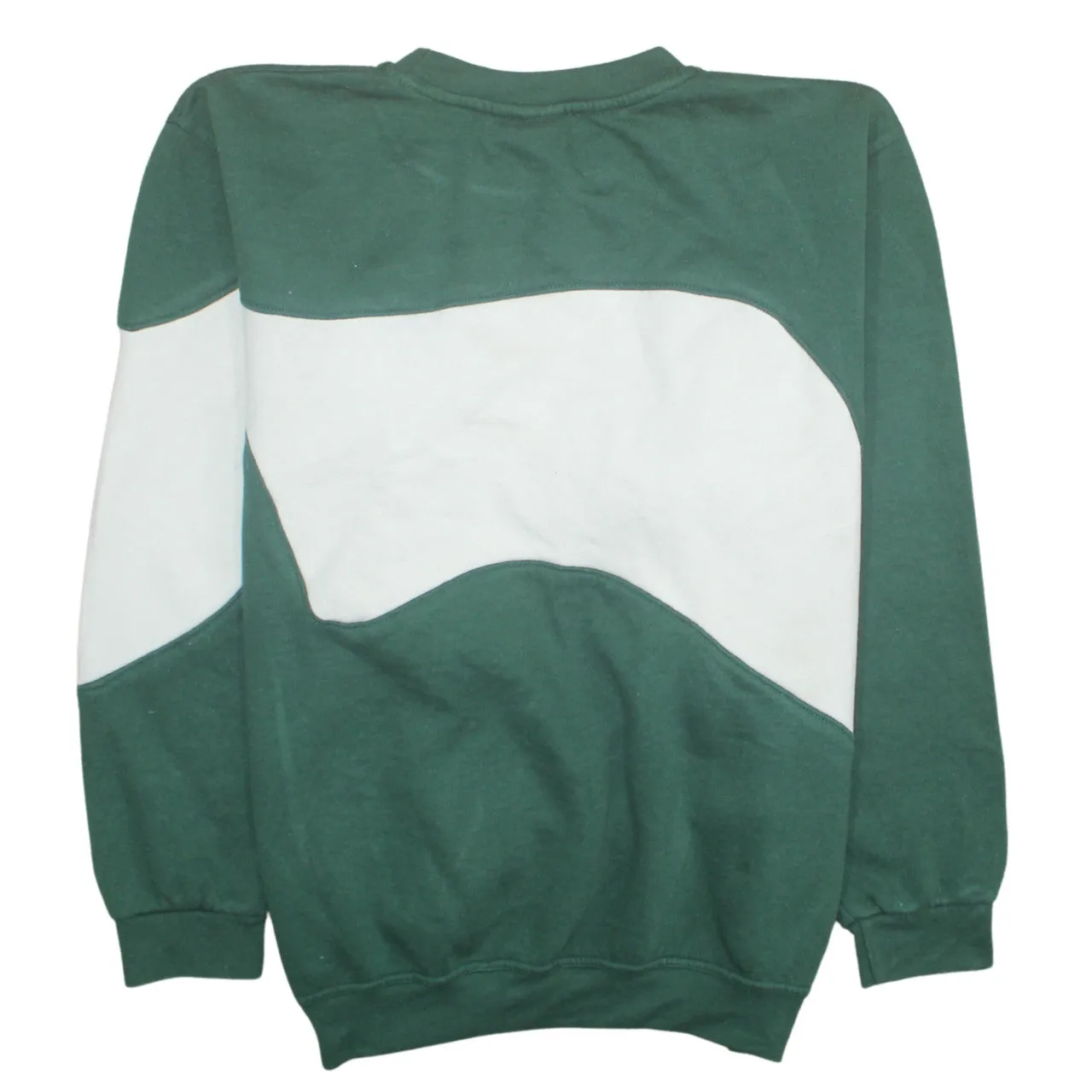 Timberland Green White Sweatshirt Men's XLarge Embroidered Chest Logo Colour Block Pullover Jumper sold by Vintage Club product image thumbnail 2