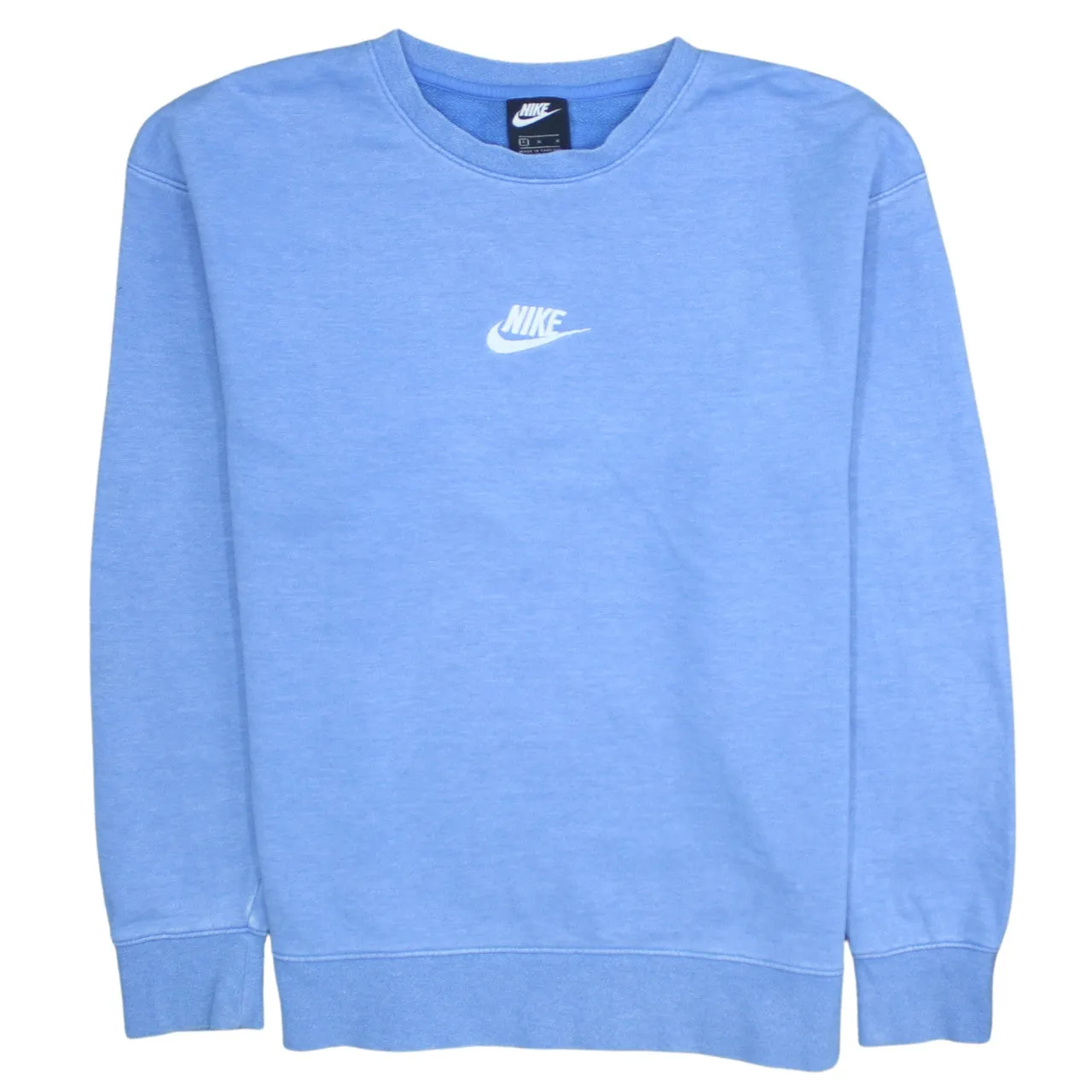 Nike 90's Center Middle Swoosh Crew Neck Sweatshirt Large Blue sold by Vintage Club