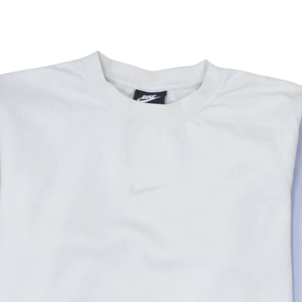 Nike 90's Center Middle Swoosh Crew Neck Sweatshirt Small White sold by Vintage Club product image thumbnail 3