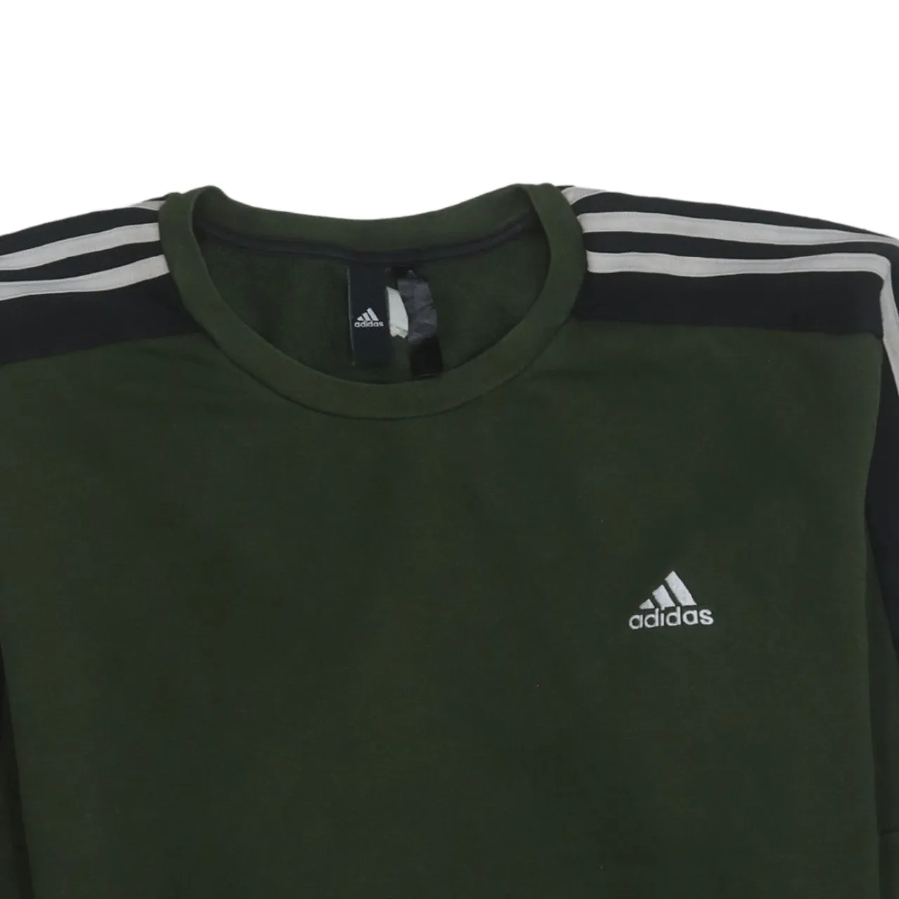 Adidas 90's Striped Sleeve Crew Neck Sweatshirt XXLarge (2XL) Green sold by Vintage Club product image thumbnail 3