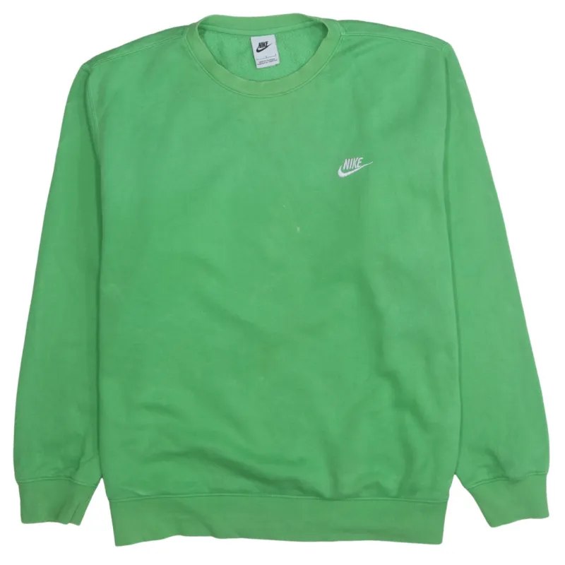Nike 90's Swoosh Crew Neck Sweatshirt Large Green made by Nike