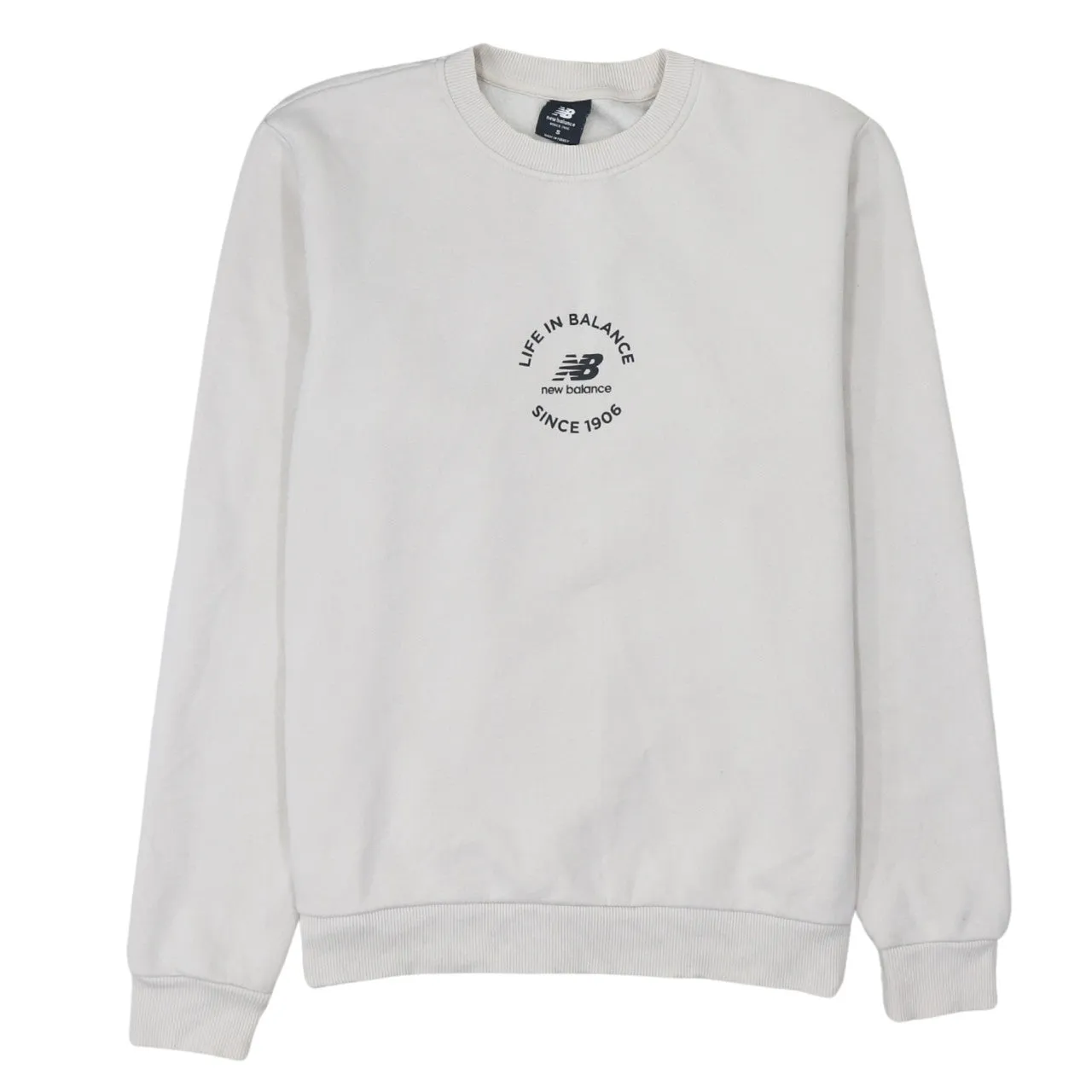 New Balance 90's Lightweight Crew Neck Sweatshirt Small Beige Cream sold by Vintage Club