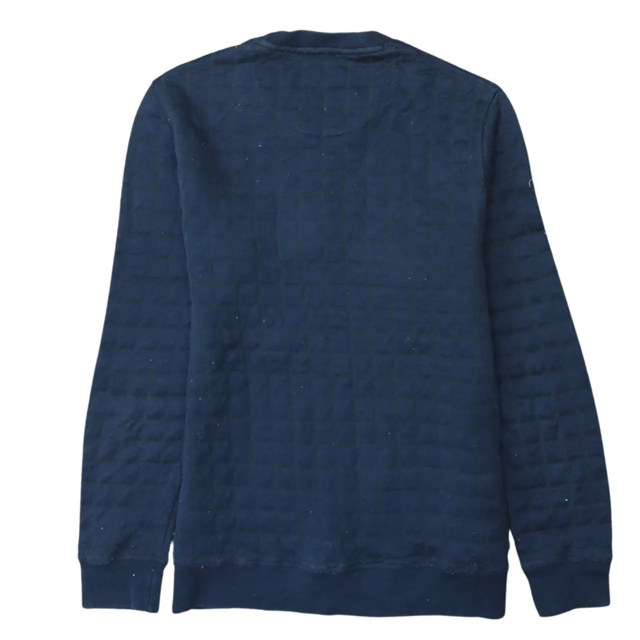 Barbour Navy Blue Sweatshirt Men's Small Quilted Pocket Crewneck Pullover Top sold by Vintage Club product image thumbnail 2
