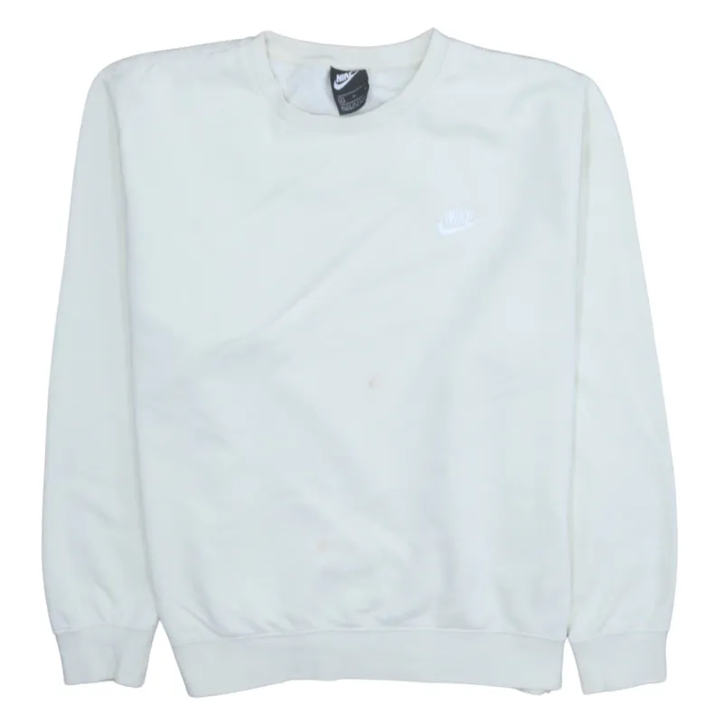 Nike Cream Sweatshirt Men's XLarge Embroidered Swoosh Logo Crewneck Pullover Jumper made by Nike