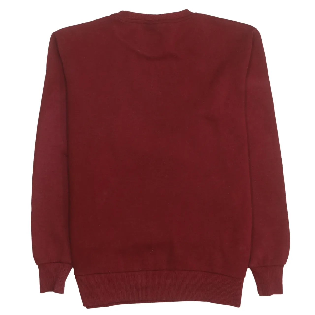 Ellesse 90's Spellout Crew Neck Sweatshirt Medium Burgundy Red sold by Vintage Club product image thumbnail 2