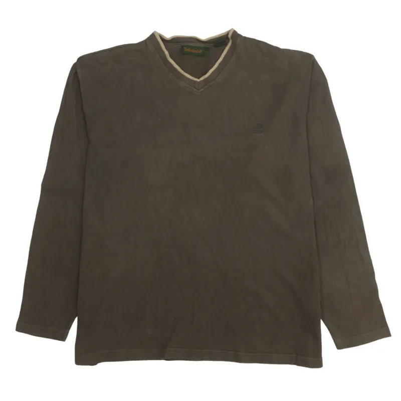 Timberland 90's Lightweight V Neck Sweatshirt Large Green sold by Vintage Club