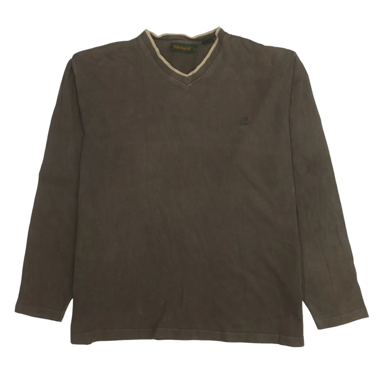 Timberland 90's Lightweight V Neck Sweatshirt Large Green sold by Vintage Club