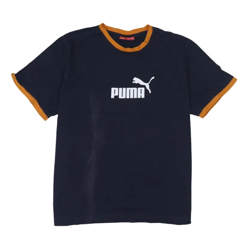 Puma 90's Spellout Short Sleeves T Shirt XXLarge (2XL) Navy Blue made by Puma