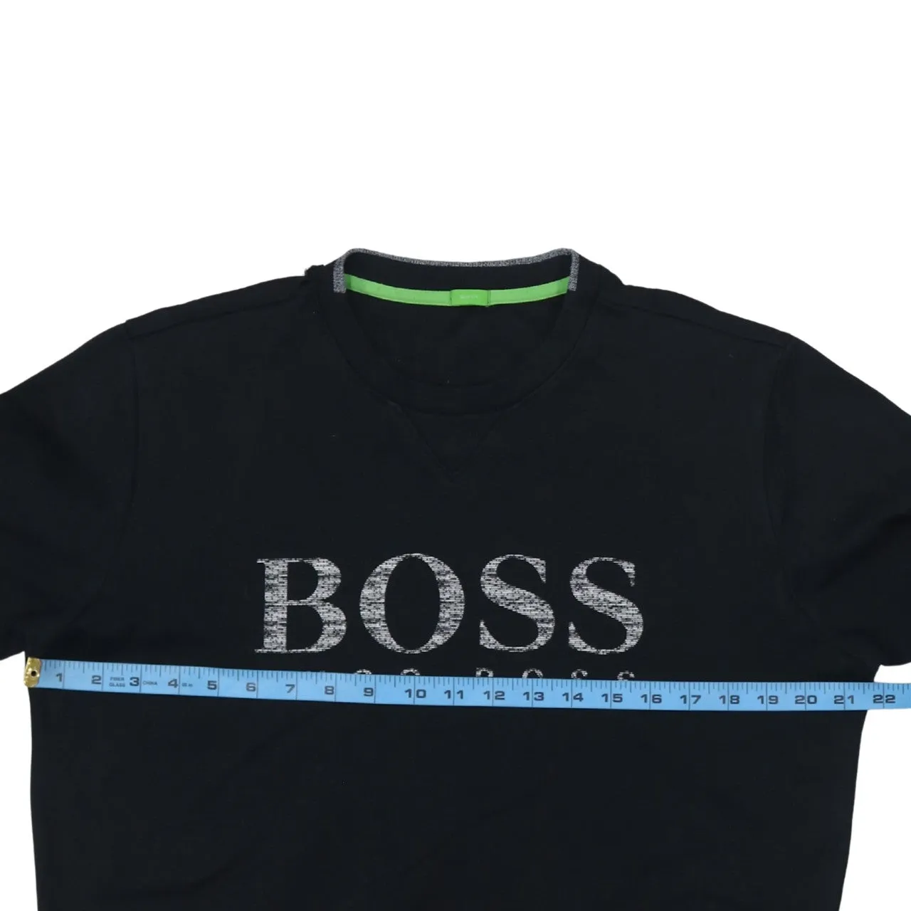 HUGO BOSS 90's Spellout Crew Neck Sweatshirt Medium Black sold by Vintage Club product image thumbnail 5