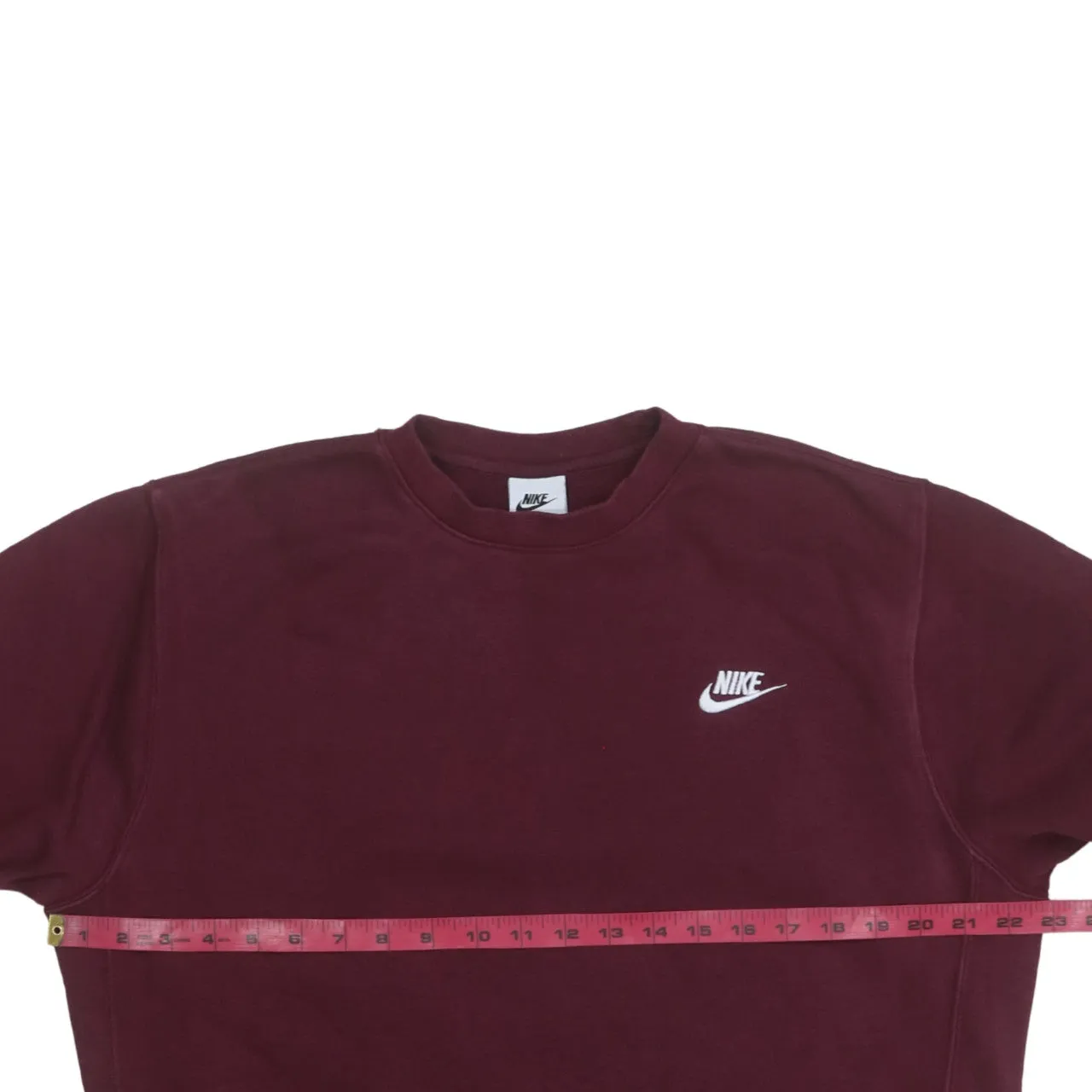 Nike 90's Swoosh Crew Neck Sweatshirt Small Burgundy Red sold by Vintage Club product image thumbnail 5