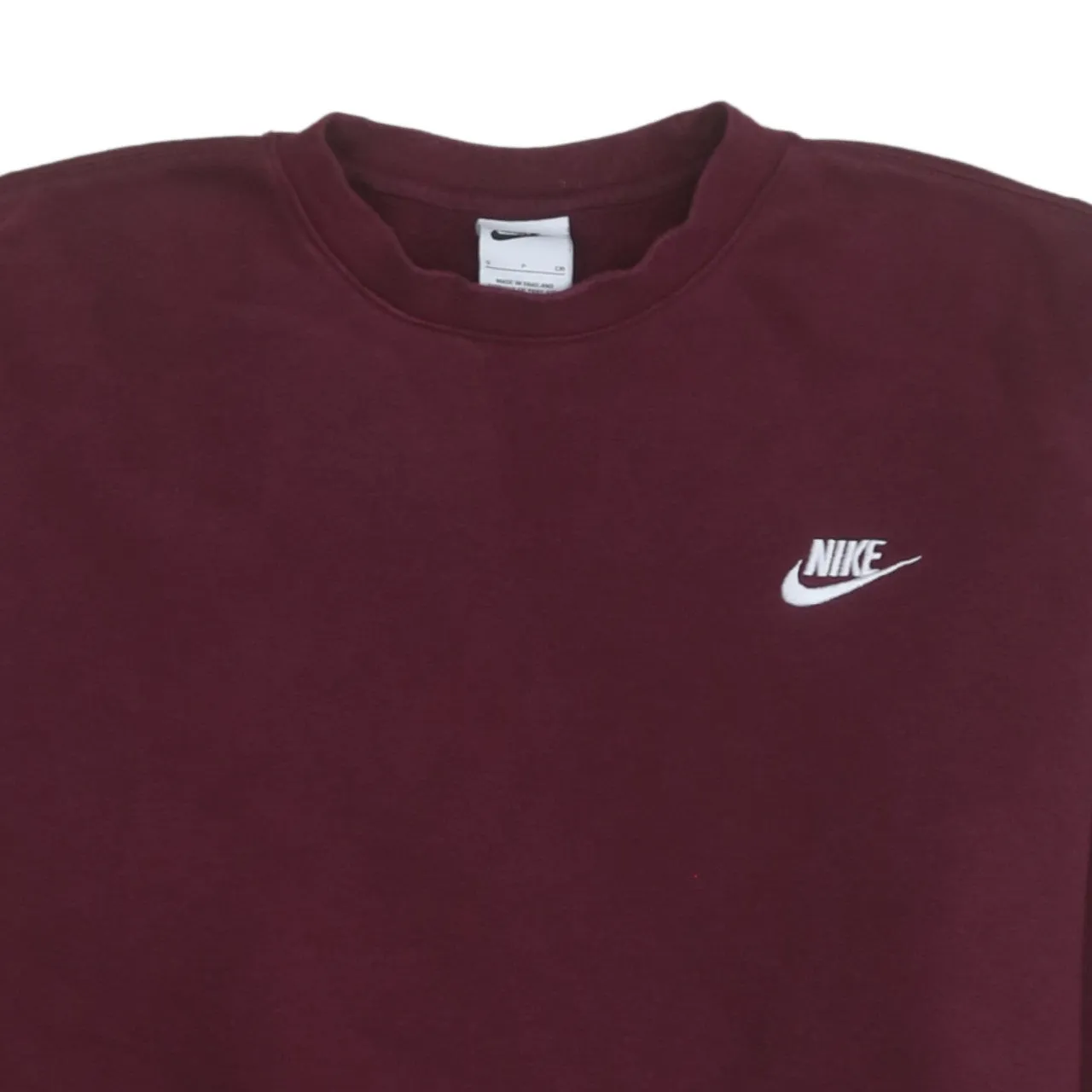 Nike 90's Swoosh Crew Neck Sweatshirt Small Burgundy Red sold by Vintage Club product image thumbnail 3