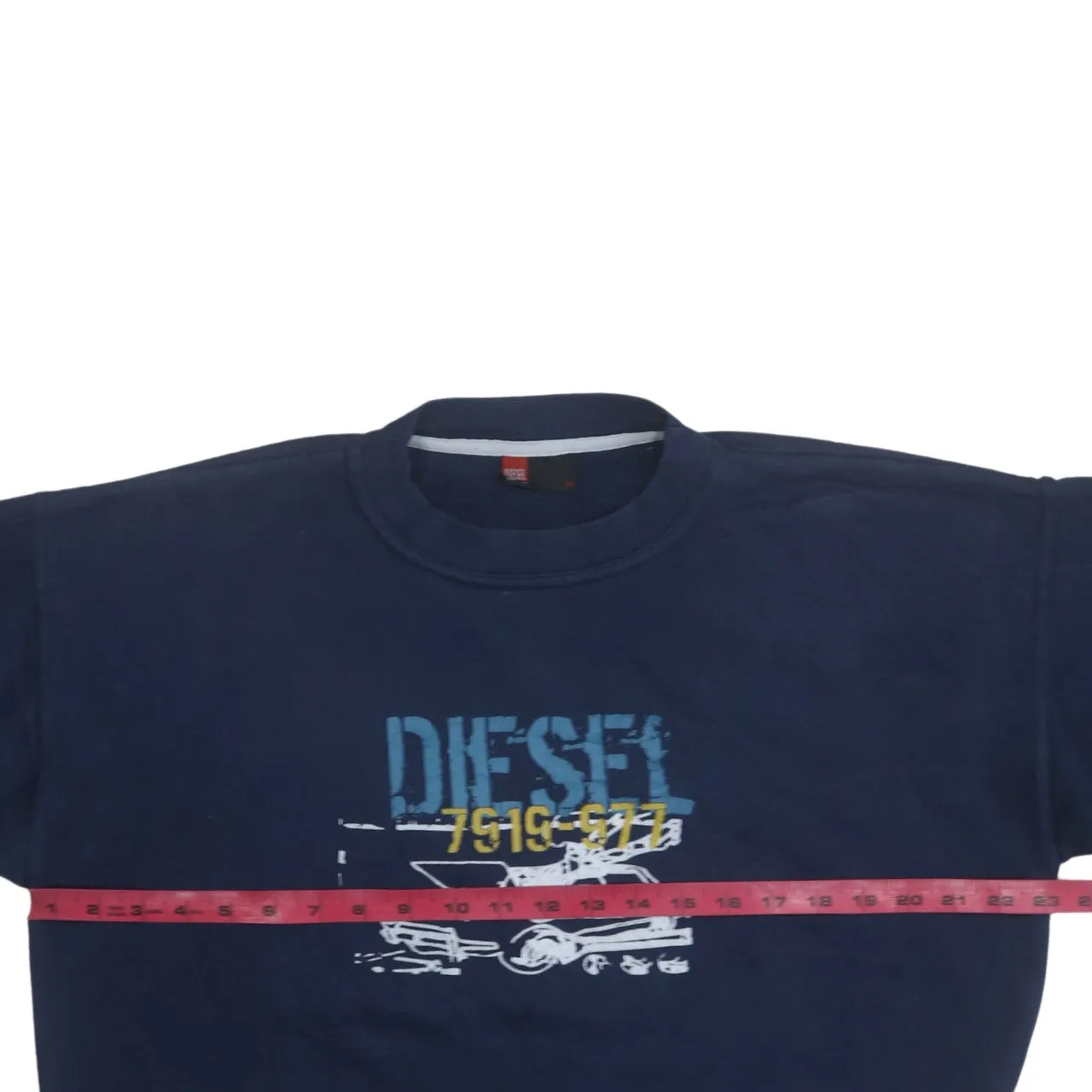 Diesel 90's Spellout Crew Neck Sweatshirt Large Navy Blue sold by Vintage Club product image thumbnail 5