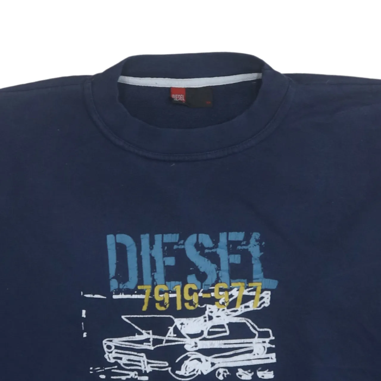 Diesel 90's Spellout Crew Neck Sweatshirt Large Navy Blue sold by Vintage Club product image thumbnail 3