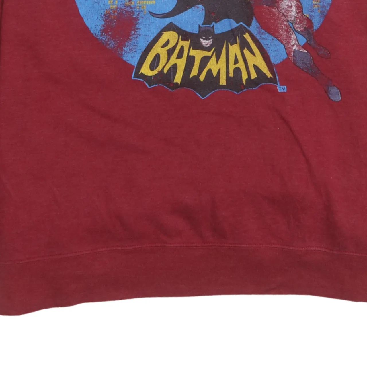 Batman 90's Spellout Crew Neck Sweatshirt Medium Red sold by Vintage Club product image thumbnail 4