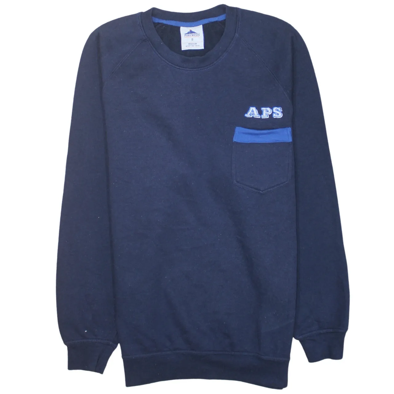 Port west 90's Lightweight Crew Neck Sweatshirt Small Navy Blue sold by Vintage Club