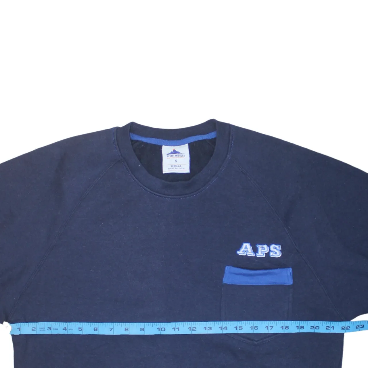 Port west 90's Lightweight Crew Neck Sweatshirt Small Navy Blue sold by Vintage Club product image thumbnail 5