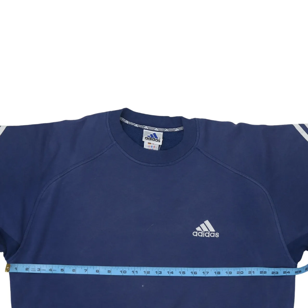 Adidas 90's Lightweight Crew Neck Sweatshirt Medium Navy Blue sold by Vintage Club product image thumbnail 5