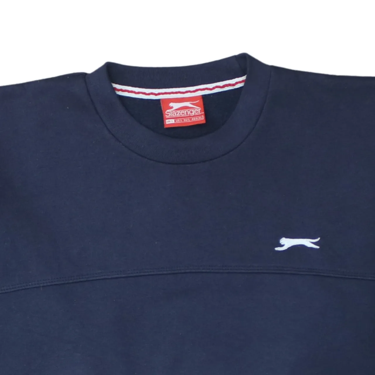 Slazenger 90's Lightweight Crew Neck Sweatshirt Large Navy Blue sold by Vintage Club product image thumbnail 3