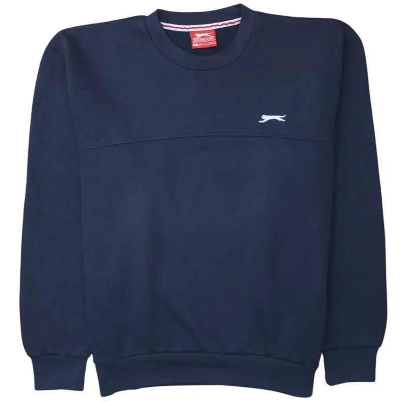 Slazenger 90's Lightweight Crew Neck Sweatshirt Large Navy Blue sold by Vintage Club