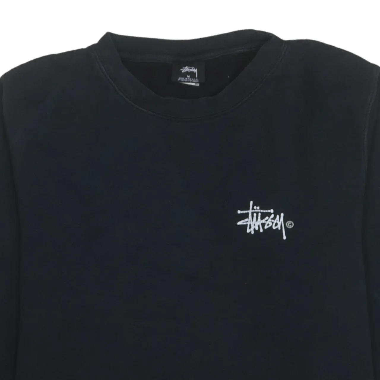 Stussy 90's Lightweight Crew Neck Sweatshirt Medium Black sold by Vintage Club product image thumbnail 3