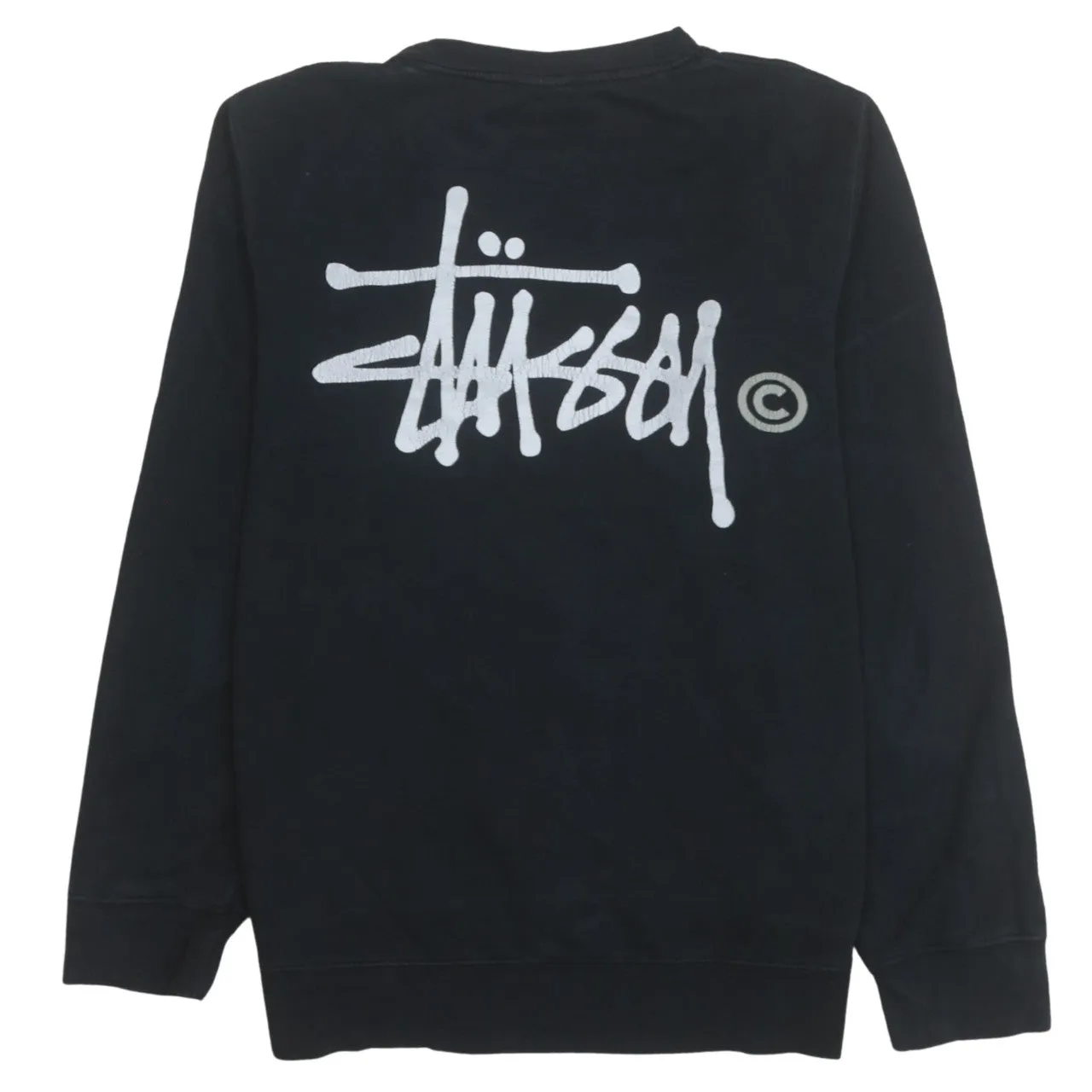 Stussy 90's Lightweight Crew Neck Sweatshirt Medium Black sold by Vintage Club product image thumbnail 2