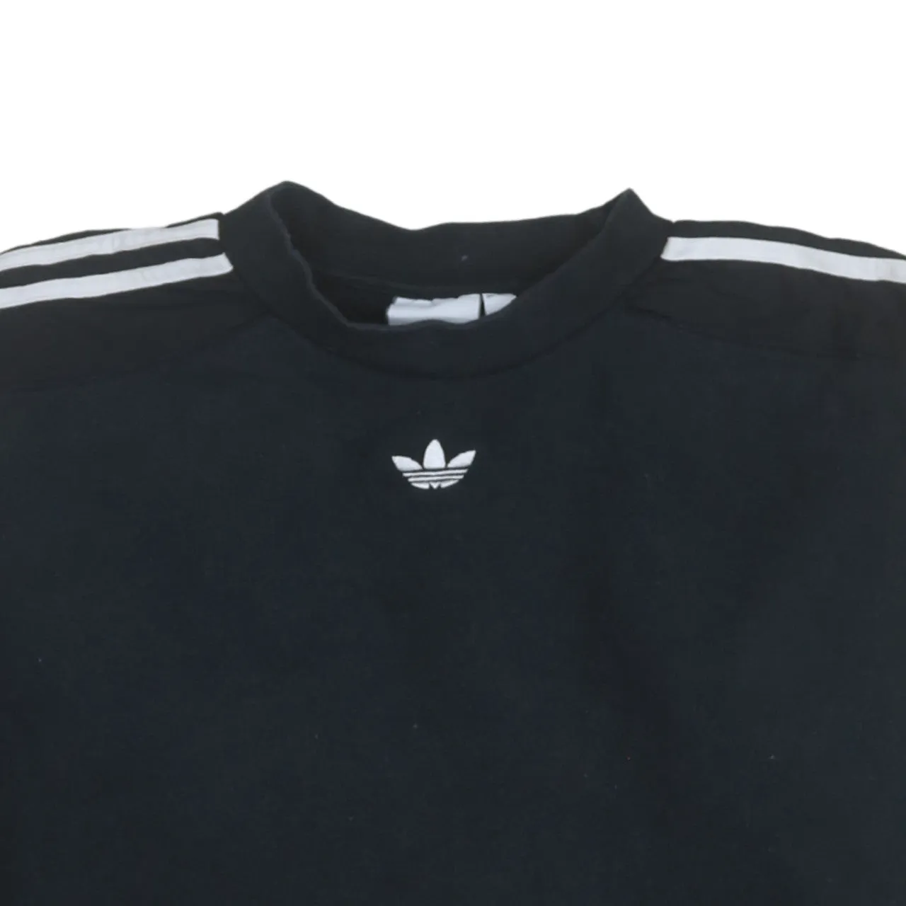 Adidas 90's Striped Sleeve Crew Neck Sweatshirt Small Black sold by Vintage Club product image thumbnail 3