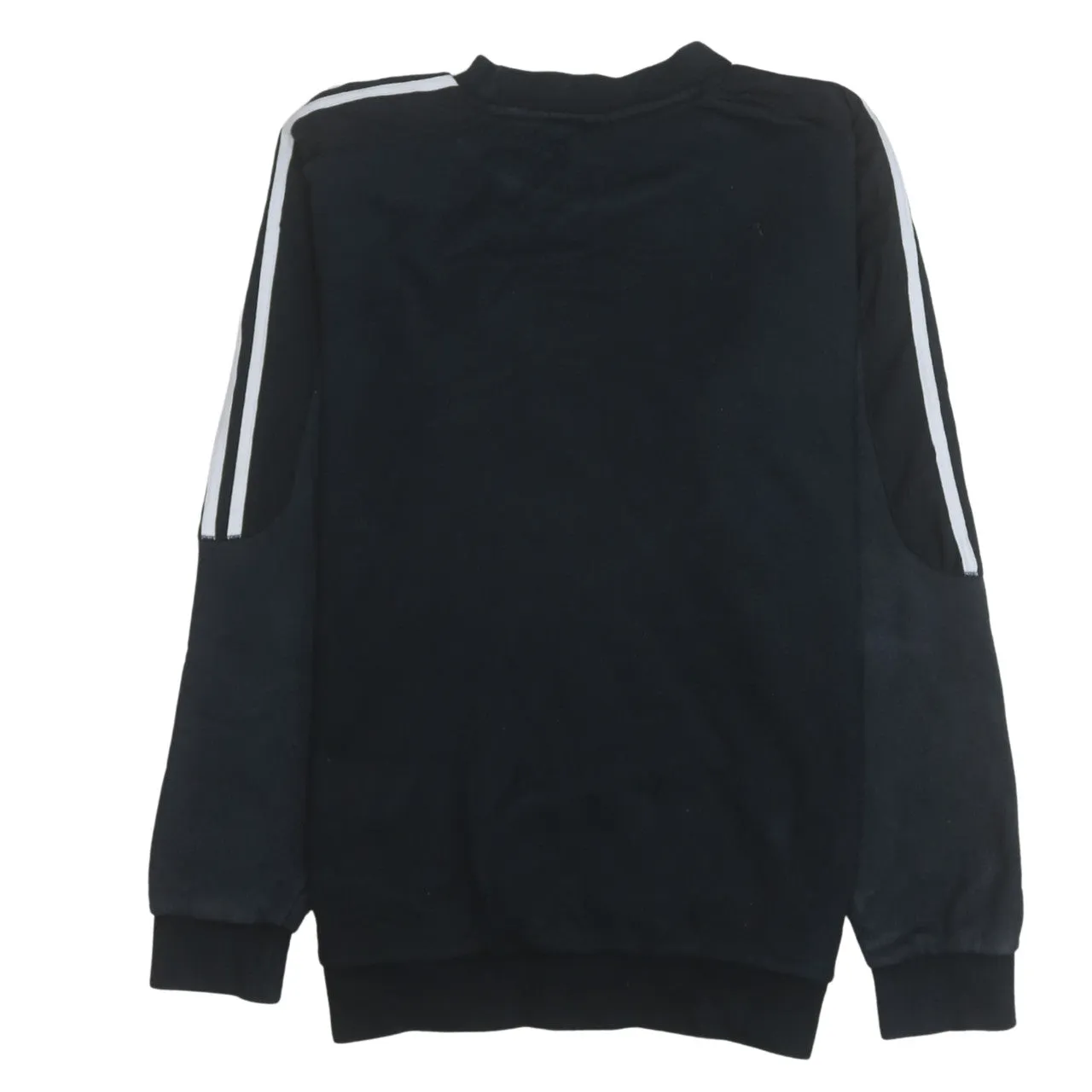 Adidas 90's Striped Sleeve Crew Neck Sweatshirt Small Black sold by Vintage Club product image thumbnail 2