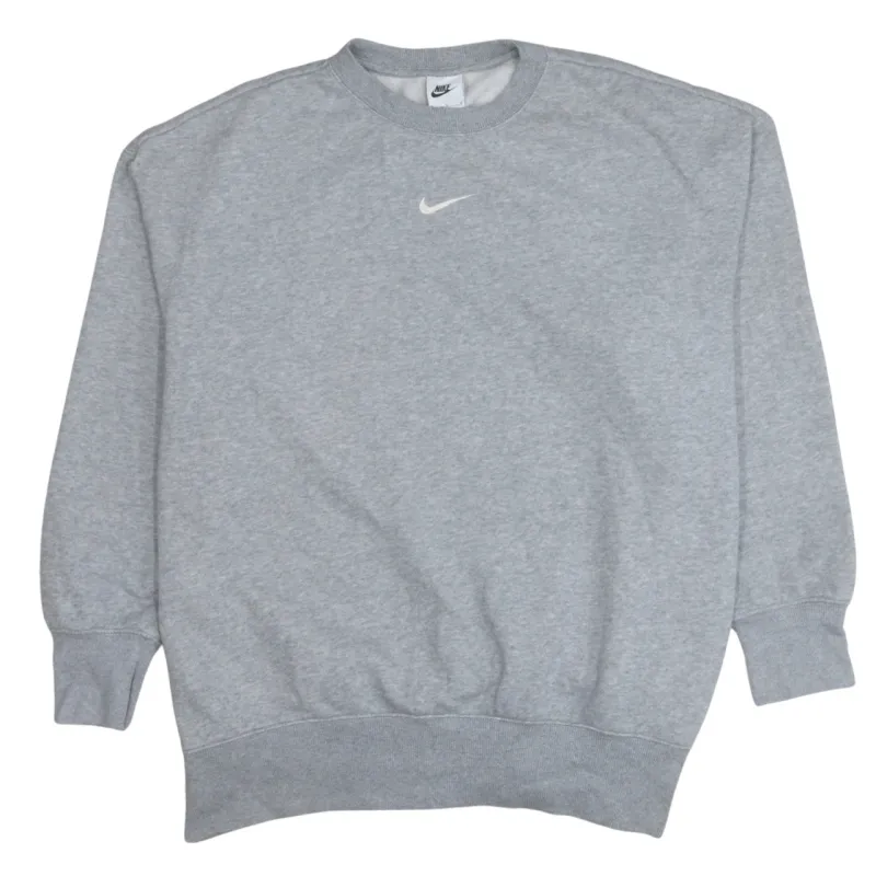 Nike 90's Center Middle Swoosh Crew Neck Sweatshirt Large Grey sold by Vintage Club