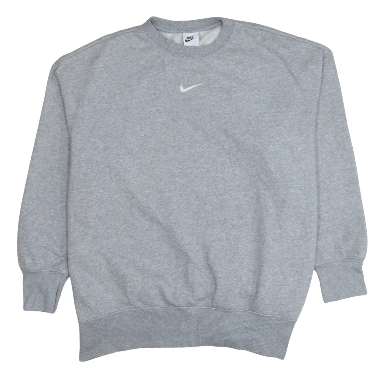 Nike 90's Center Middle Swoosh Crew Neck Sweatshirt Large Grey sold by Vintage Club