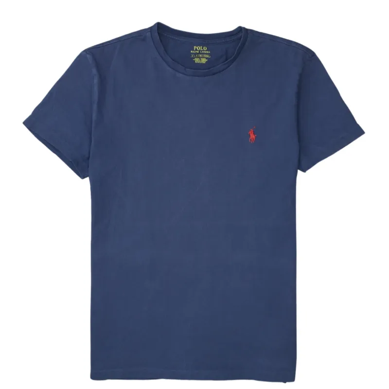 Polo Ralph Lauren 90's Short Sleeves Crew Neck T Shirt Small Navy Blue made by Polo by Ralph Lauren