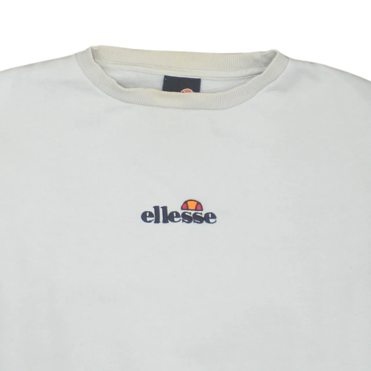 Ellesse 90's Lightweight Crew Neck Sweatshirt Medium Beige Cream sold by Vintage Club product image thumbnail 3